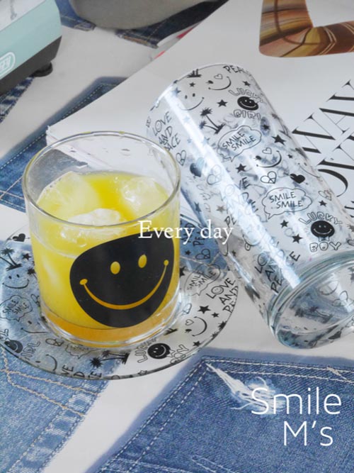【ガラス用】 SMILE スマイル転写紙　ブラック