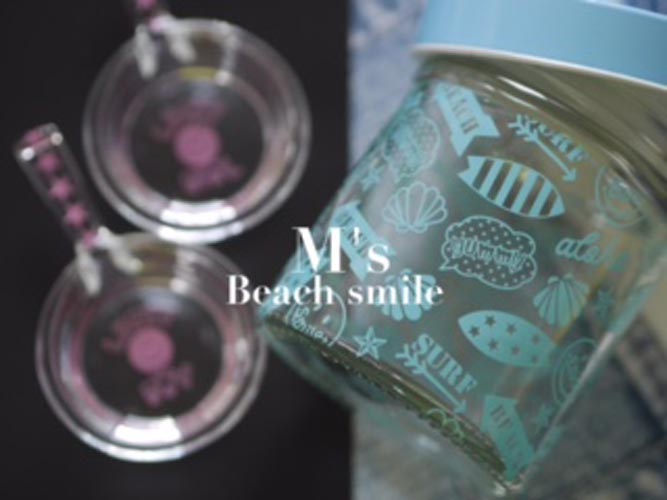 【ガラス用】Beach Smile　ビーチスマイル転写紙　マリブブルー