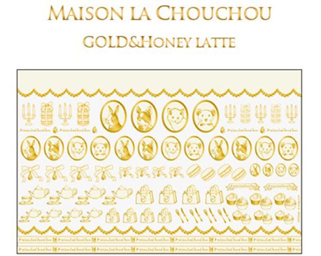 Maison la Chouchou転写紙　ハニーラテ×シャンパンゴールド