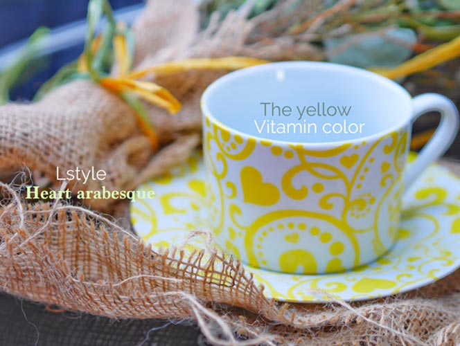 Heart arabesque ハートアラベスク転写紙　THE YELLOW