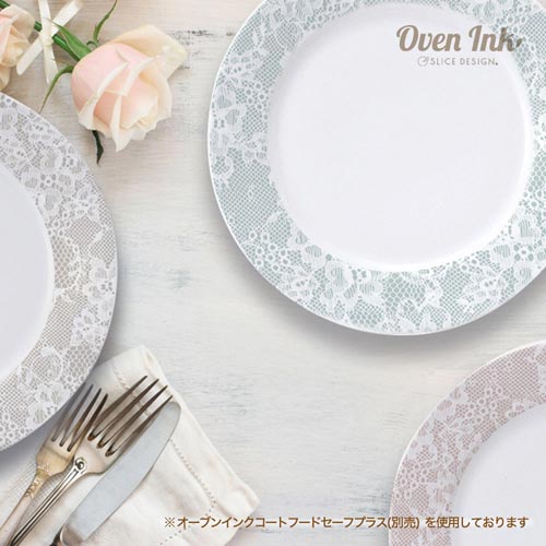 【オーブン転写紙】レース　（スチールグレイ）　Ａ４