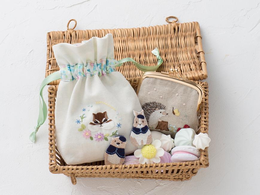Chicchiさんの どうぶつ刺繍