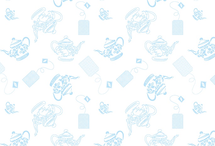 【ガラス用】ティータイム（ホワイト）