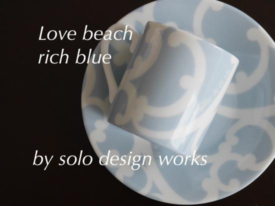 【反転】love beach転写紙 rich blue