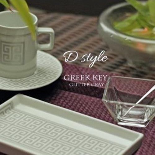 GREEK KEY転写紙　glitter gray