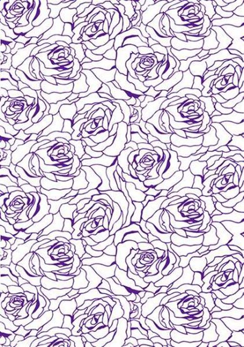 薔薇転写紙　紫