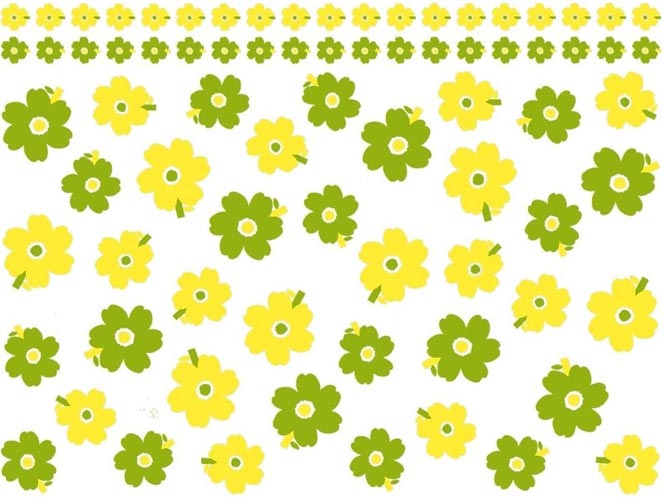 Poppy転写紙　yellow and green