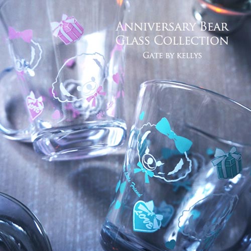 【ガラス用】Anniversary　Bear　パターンタイプ　ミント